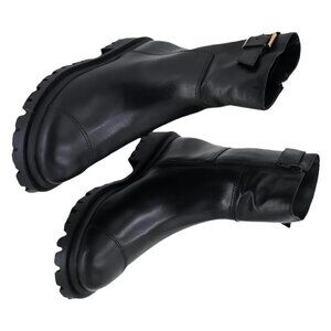 Arezzo Women's Brody Low Block Round Toe Ankle Boots Black 7.5